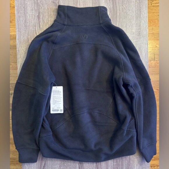 Lululemon Scuba Oversized Tumbled Fleece Funnel-Neck,Half Zip sweater.Black.XS/S - Picture 9 of 16